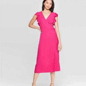 Who What Wear, Pink Midi Dress M